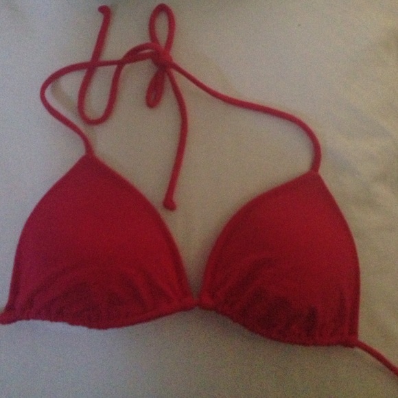 Hot pink padded bathing suit top