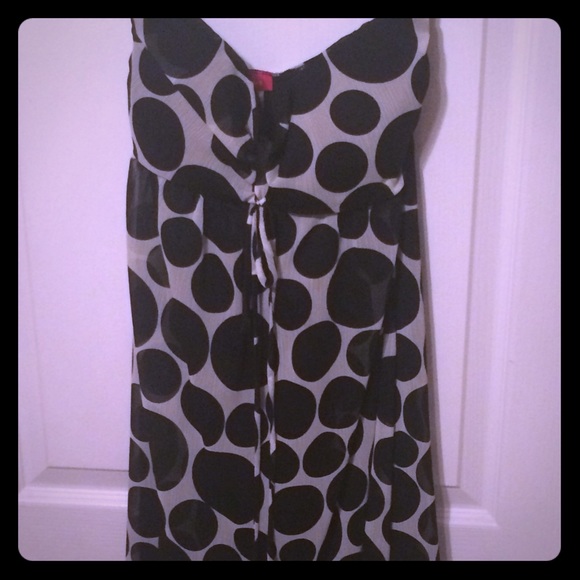 Black and white polka dot party dress. - Picture 1 of 2
