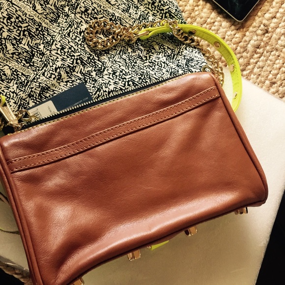 Neon Yellow/Tan Rebecca Minkoff Cross Body - Picture 2 of 4