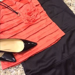 SOLD!!! Black silky satiny shiny skirt
