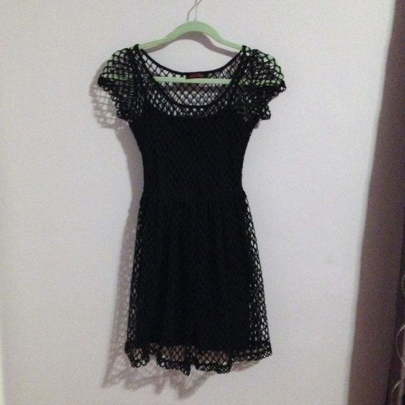 Motel Rocks Fishnet Backless Dress