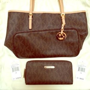 MICHAEL KORS Small Travel Tote and Wallet