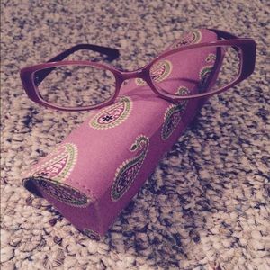 Vera Bradley eye glasses and case
