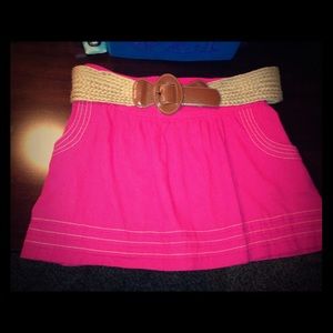 Belted Hot Pink Skirt