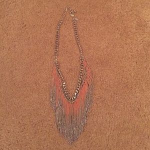 Express Fringe Metal Necklace