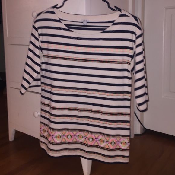 Jcrew embroidered top