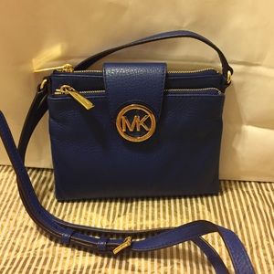 Micheal Kors Blue Fulton Crossbody