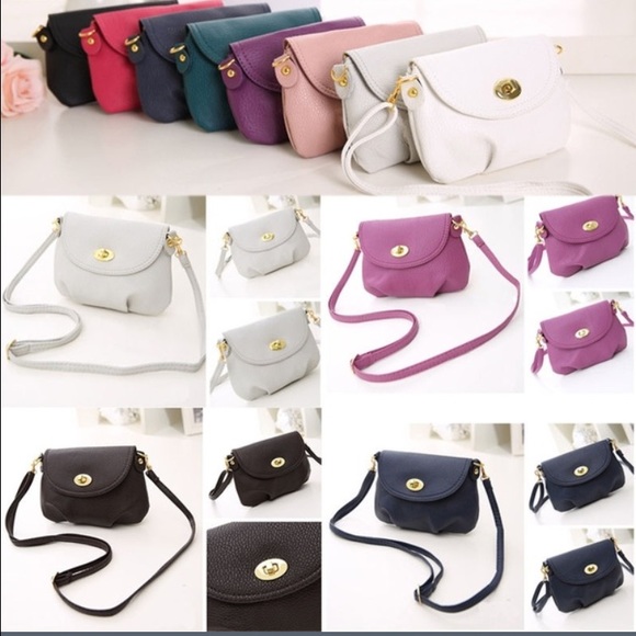 2 X fashion PU leather cross body bag