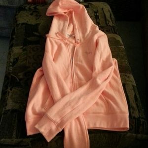 Vs pink zip up hoodie
