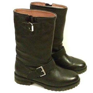 H&M black leather boots