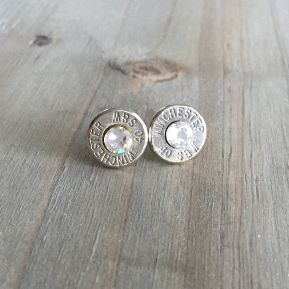 String Bird Boutique Jewelry - NEW | Winchester Bullet Earrings with Swarovski