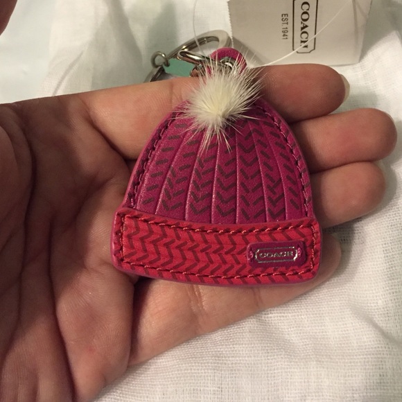 Coach Knit Hat Keychain NWT - Picture 4 of 4