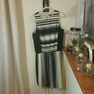 Never worn Vince comuto dress neon black white