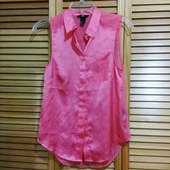 Hot pink chiffon top - Picture 1 of 1