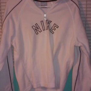 White nike pull over