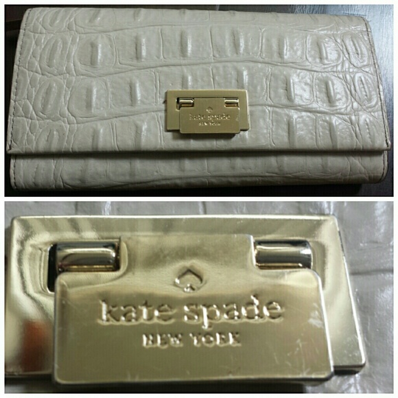 Cream Colored Long Kate Spade Wallet