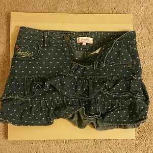 Cute denim heart dotted SKIRT