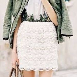 Club Monaco Crochet Skirt