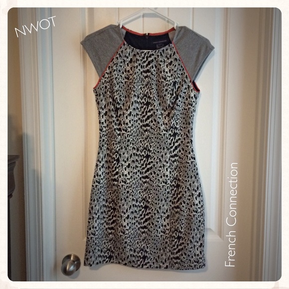French Connection Animal Magic Mini Shift Dress - Picture 2 of 4
