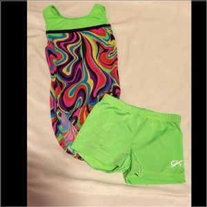 GK gymnastics leo & matching shirts