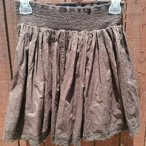 Brown flowy skirt