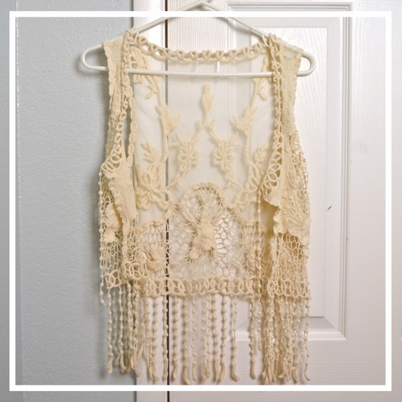 Lace/Knit Boho Vest 🐑