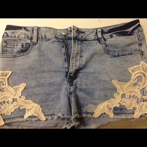 Blue jean shorts