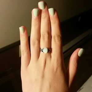 White Opal ring