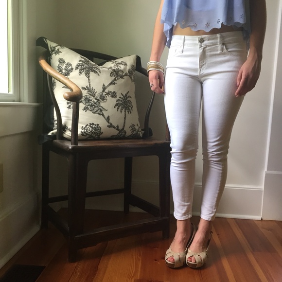 Joie Denim - Joie Skinny Cropped White Jeans