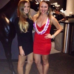 Strapless, red dress