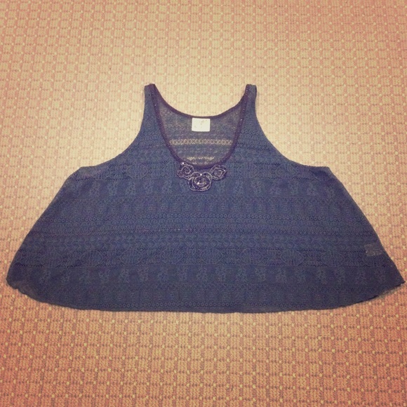 Free people blue crop top - Picture 1 of 2