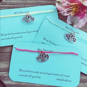 Lotus flower wish bracelets