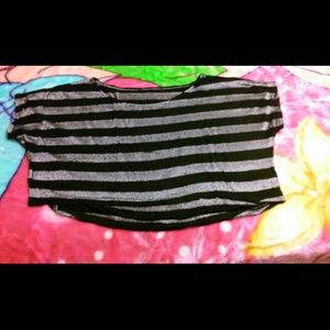 Black and silver stripped crop top.