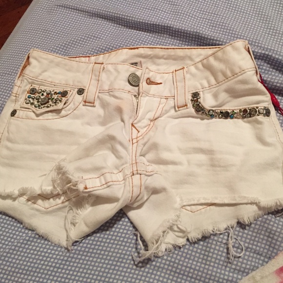 True religion beaded shorts
