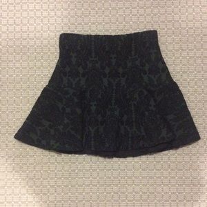 Green and black Zara Skirt