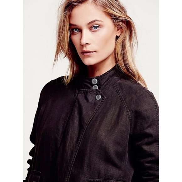 Free People Double Cloth Zip Up Jacket - Picture 4 of 4