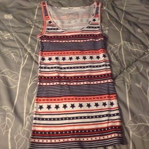 Striped tank top (red, white, and blue)
