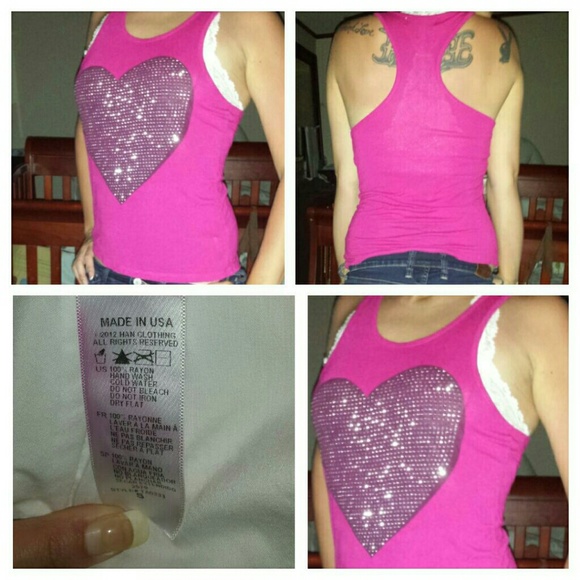 SOLD@ YARDSALE** BEDAZZLED racer back - Picture 1 of 3