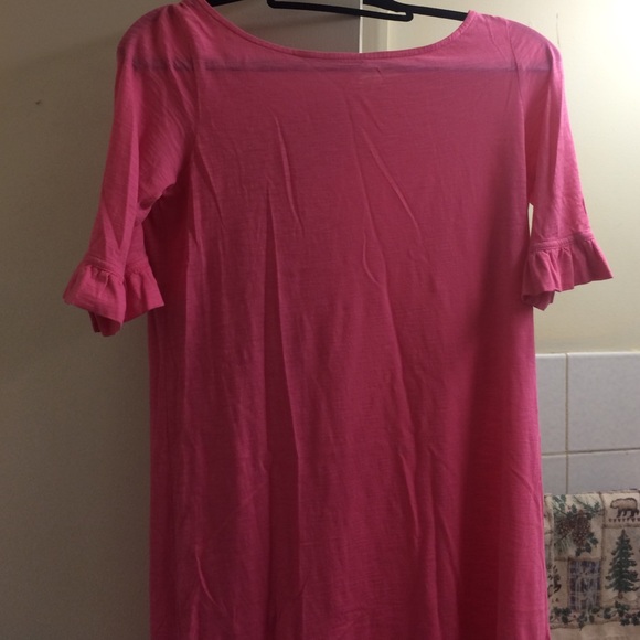 Lilly Pulitzer cassie slub dress pink m flash sale - Picture 2 of 3