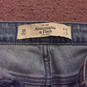 Abercrombie & Fitch distressed boot cut jeans