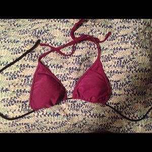 Maroon string bikini
