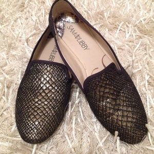 Sam and Libby metallic loafer flats