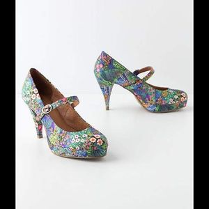 Anthropologie Miss Albright MicroFlora Mary Janes