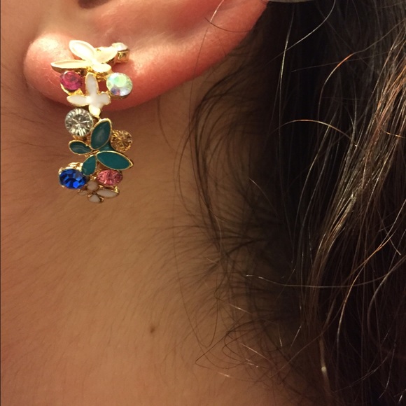 Colorful butterfly earrings