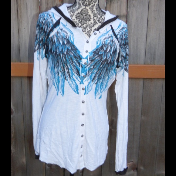 Sinful Long Sleeve White Top.