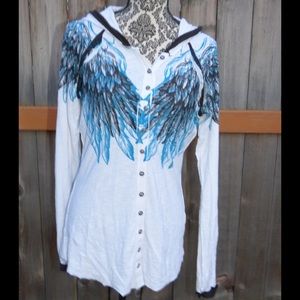 Sinful Long Sleeve White Top.