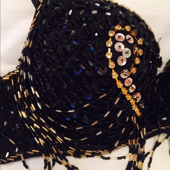 Black gypsy rave bra - Picture 2 of 3