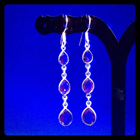 Jewelry - ✨💜PURPLE GEMSTONE EARRINGS💜✨