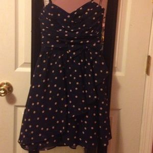 A cute strapless cocktail dress