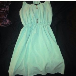 Mint green summer dress